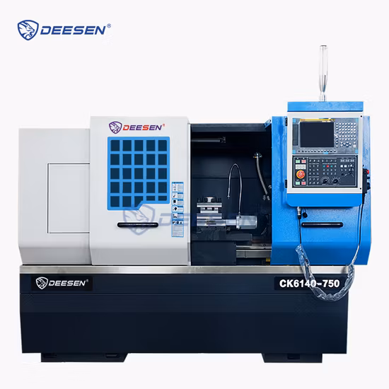 Máquina de torno CNC de metal de precisão Ck6140 Torno de giro CNC de cama plana horizontal